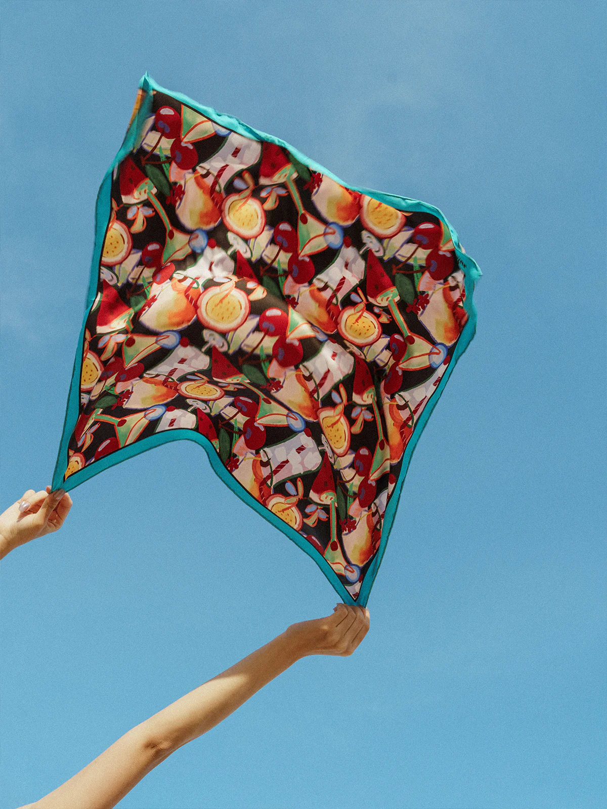 "Party Time" Silk Bandana Scarf - Image 3
