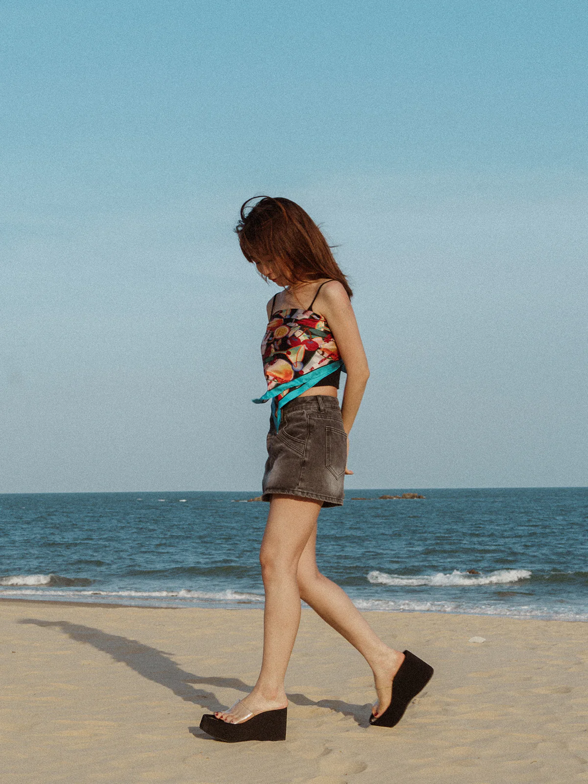 "Party Time" Silk Bandana Scarf - Image 6