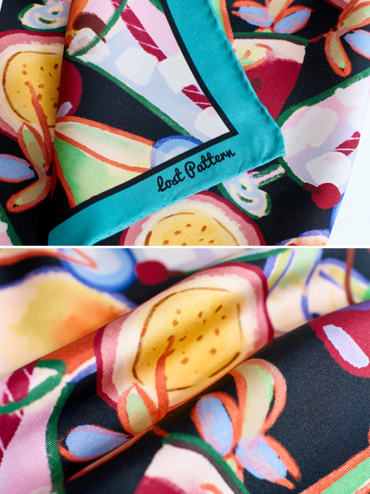 "Party Time" Silk Bandana Scarf - Image 7