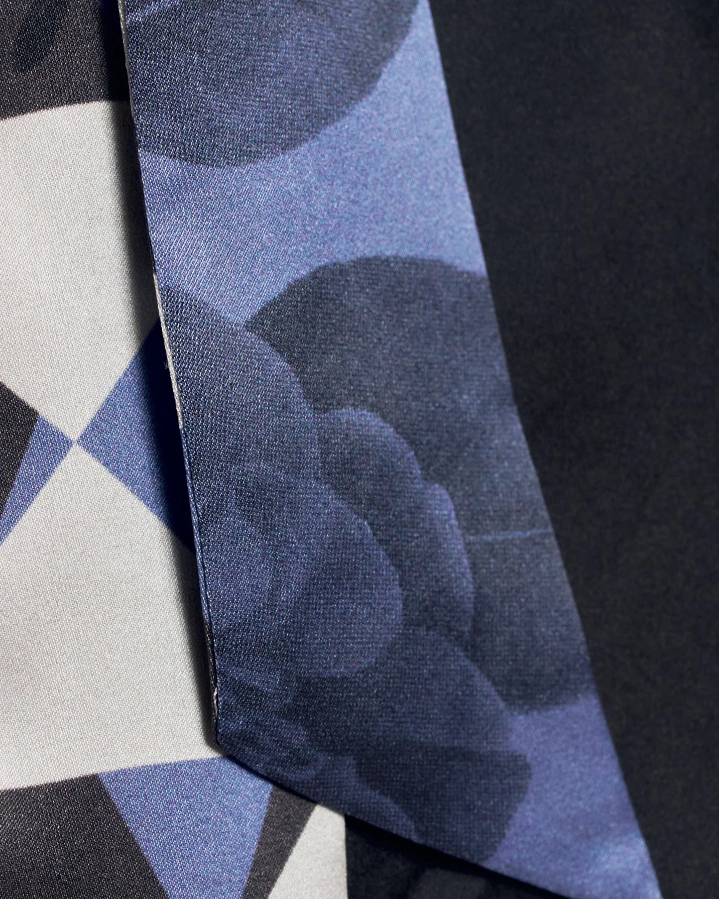 "Prism" Silk Skinny Scarf -  blue - Image 6
