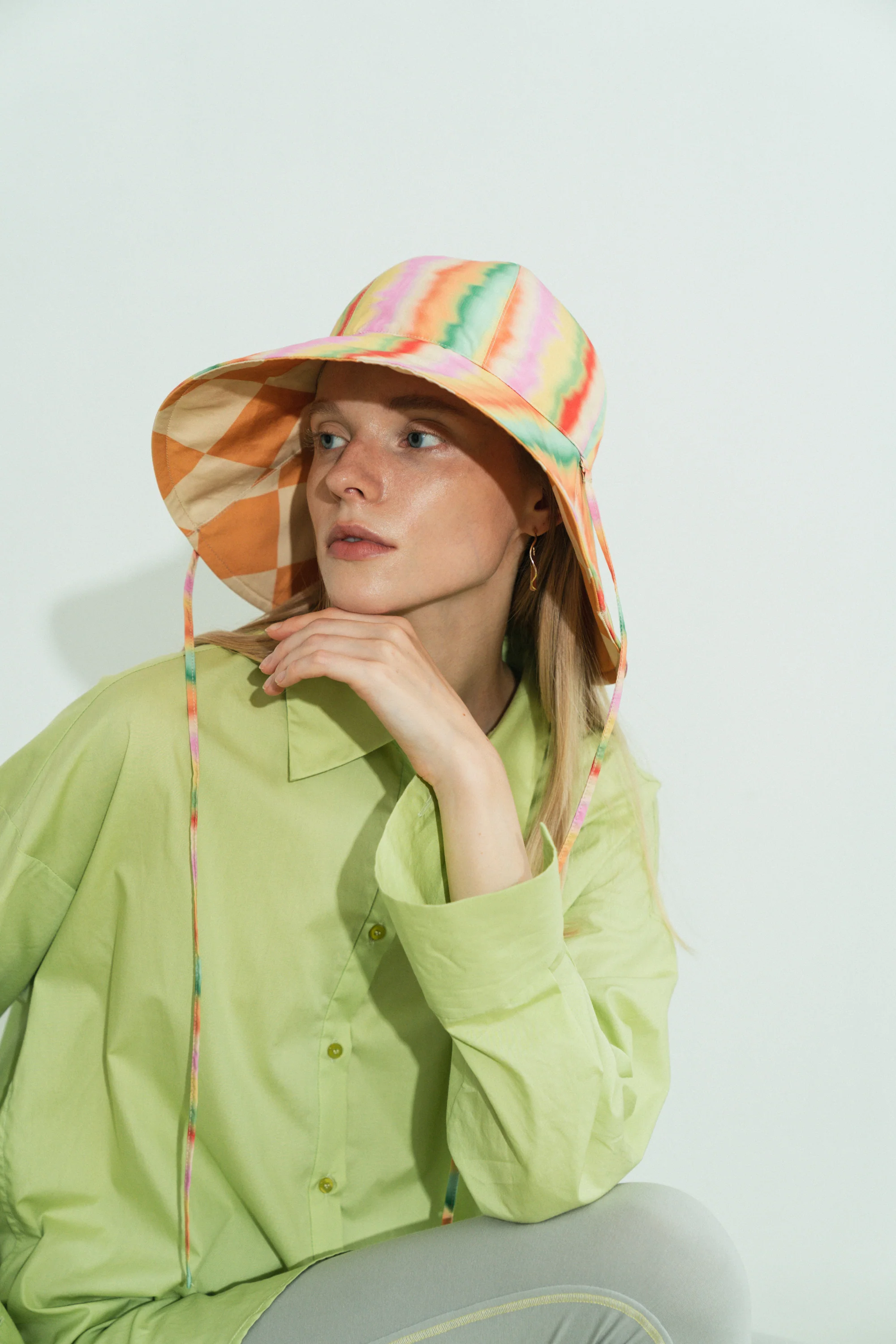 "Day Dream" Reversible Sun Hat - Rainbow - Image 8
