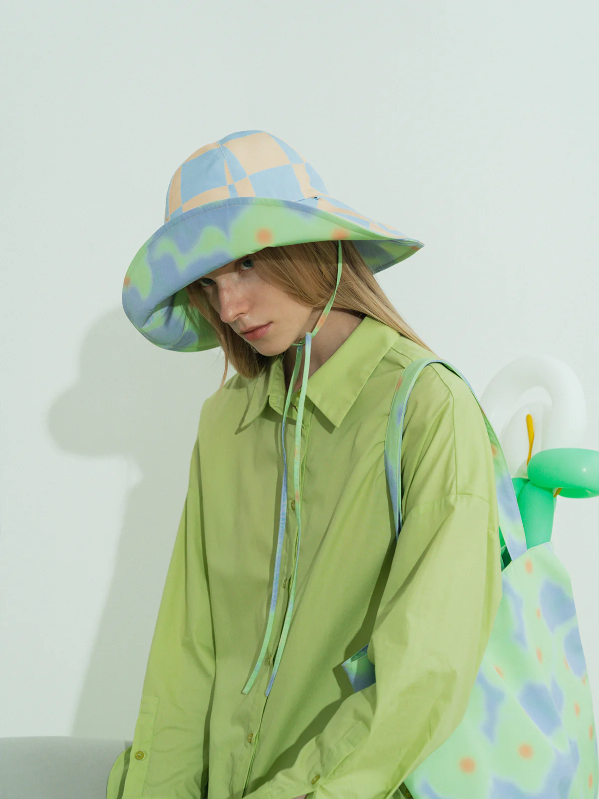 "Day Dream" Reversible Sun Hat - Blue - Image 3