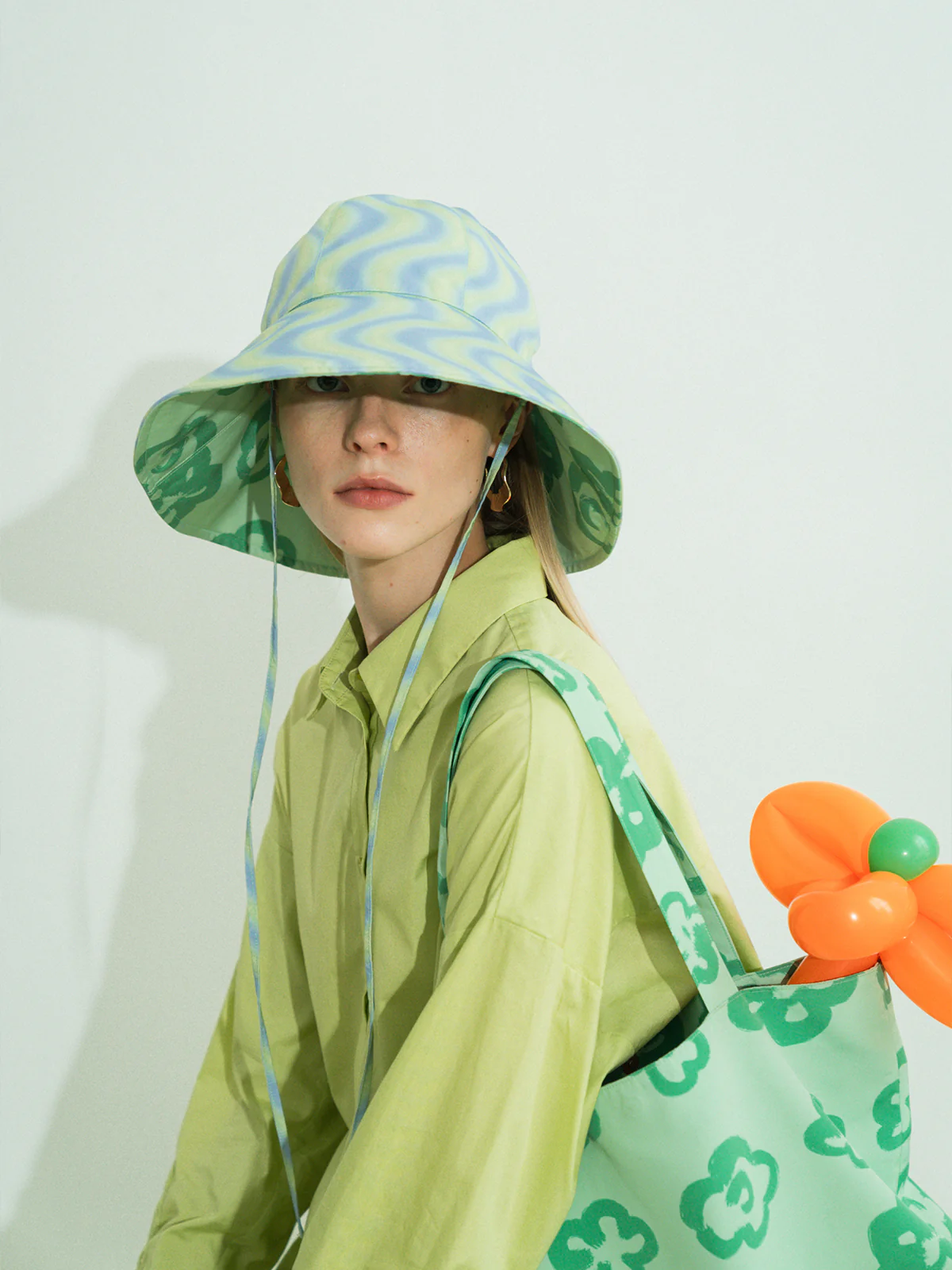 "Day Dream" Reversible Sun Hat - Green - Image 4