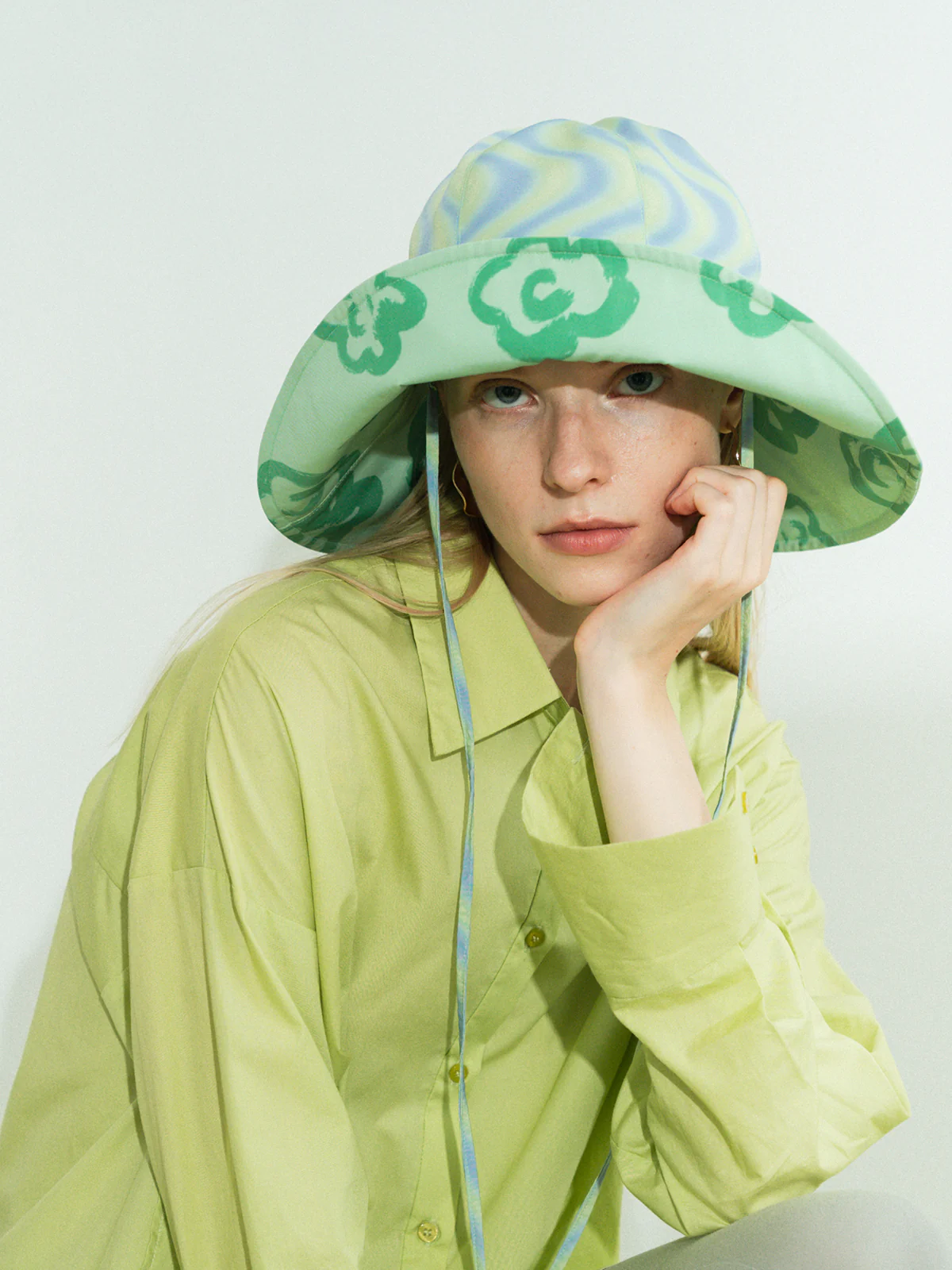 "Day Dream" Reversible Sun Hat - Green - Image 5