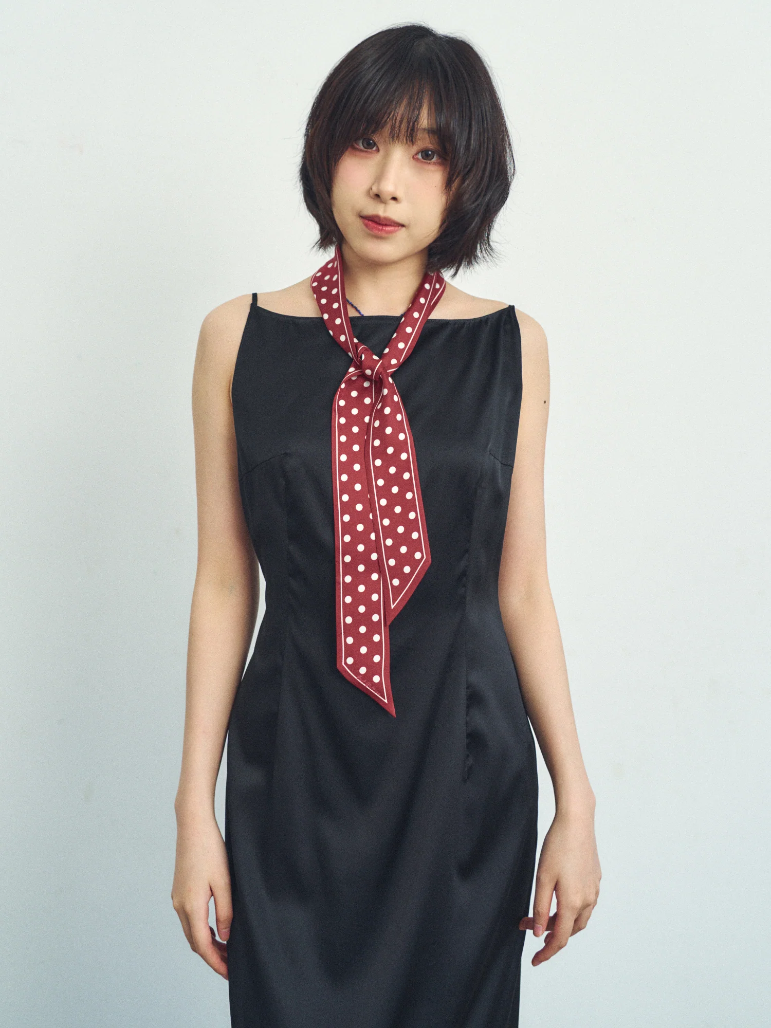 Silk Slip Maxi Dress - Black - Image 4