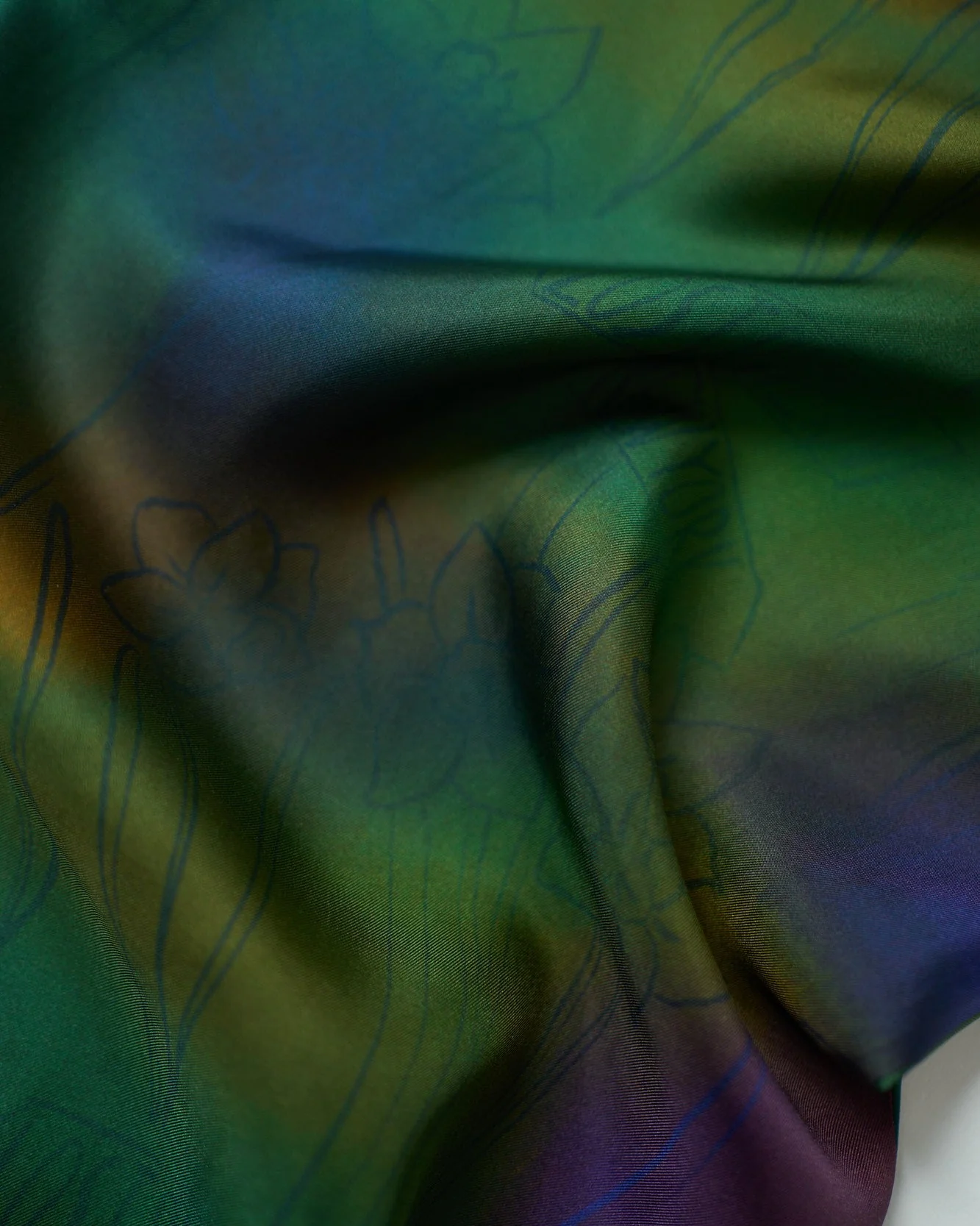 "Brooklyn" Silk Wide Leg Palazzo Pants - Green - Image 7