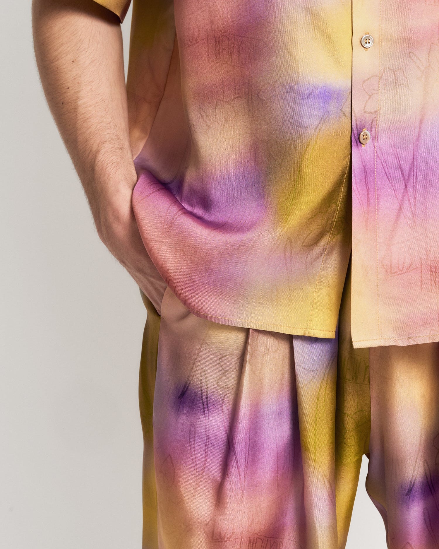 "Brooklyn" Silk Wide Leg Palazzo Pants - Pink - Image 4