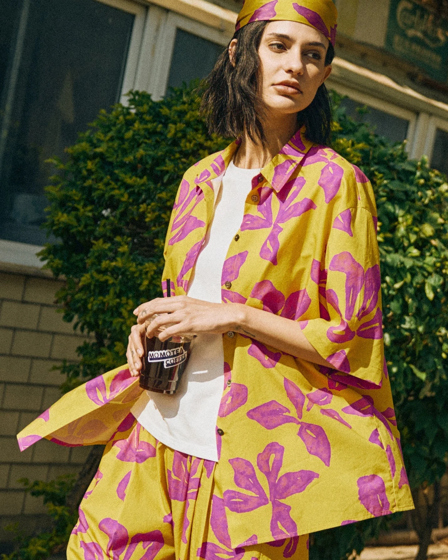 "Tropical Bliss" Oversized Hawaii Shirt - Golden Hour - Image 5