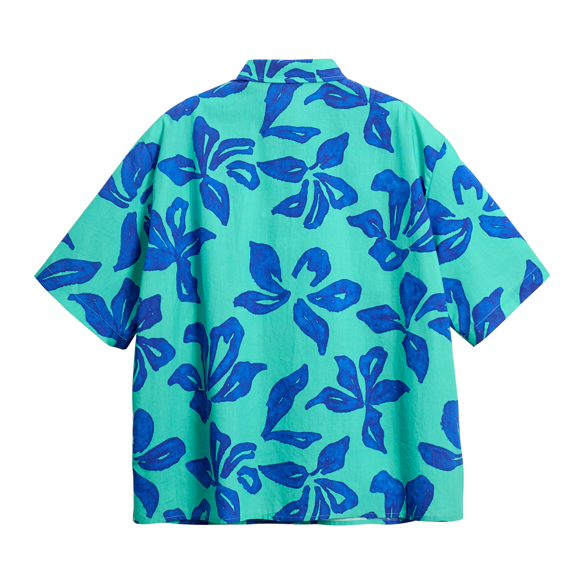 "Tropical Bliss" Oversized Hawaii Shirt - Ocean Blue - Image 8
