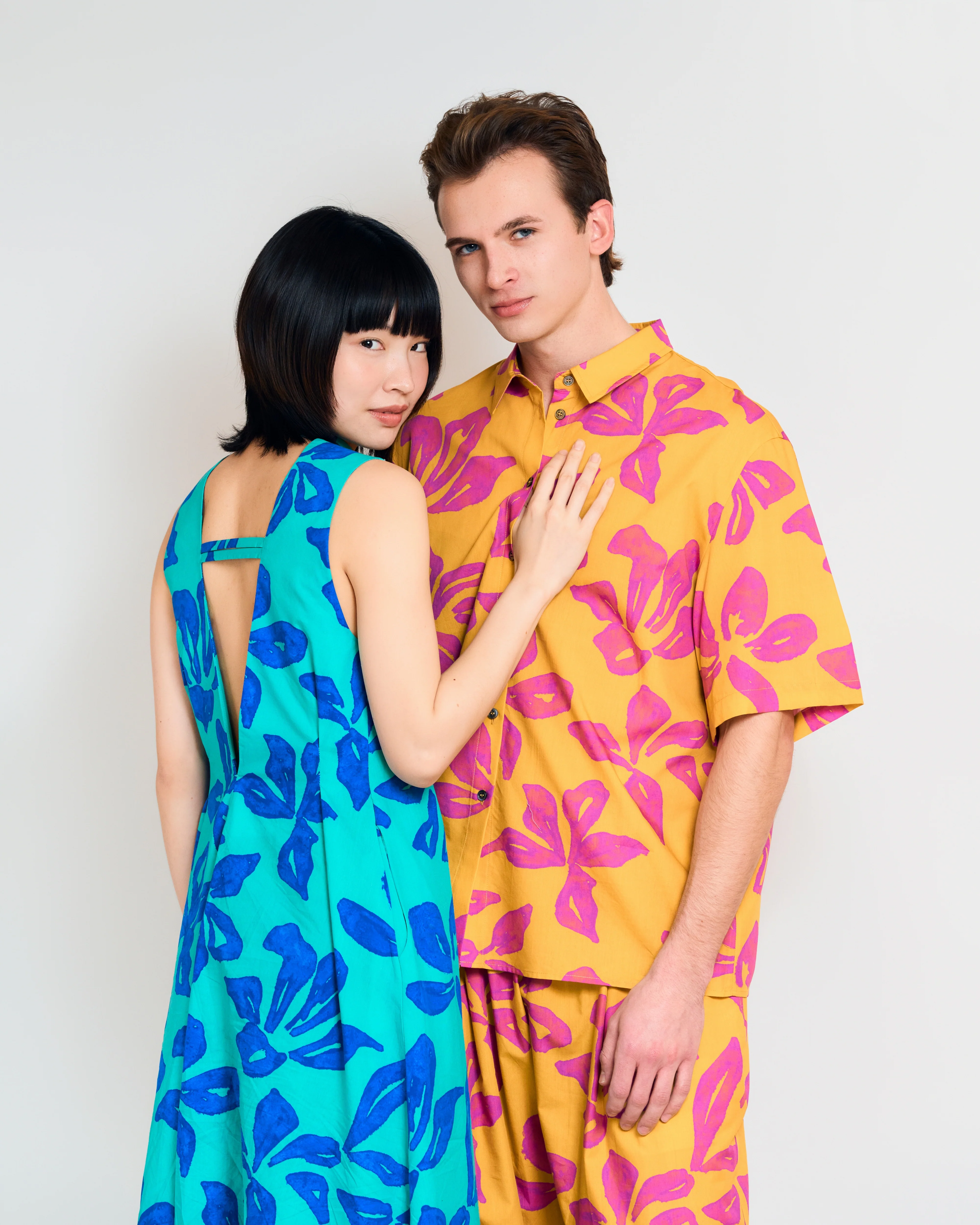 "Tropical Bliss" Wide-Leg Palazzo Pants - Golden Hour - Image 3