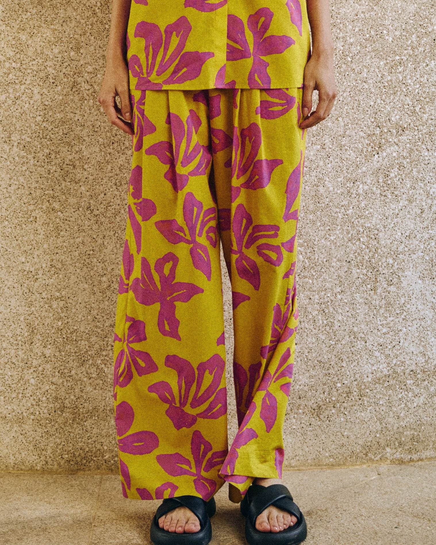"Tropical Bliss" Wide-Leg Palazzo Pants - Golden Hour - Image 6