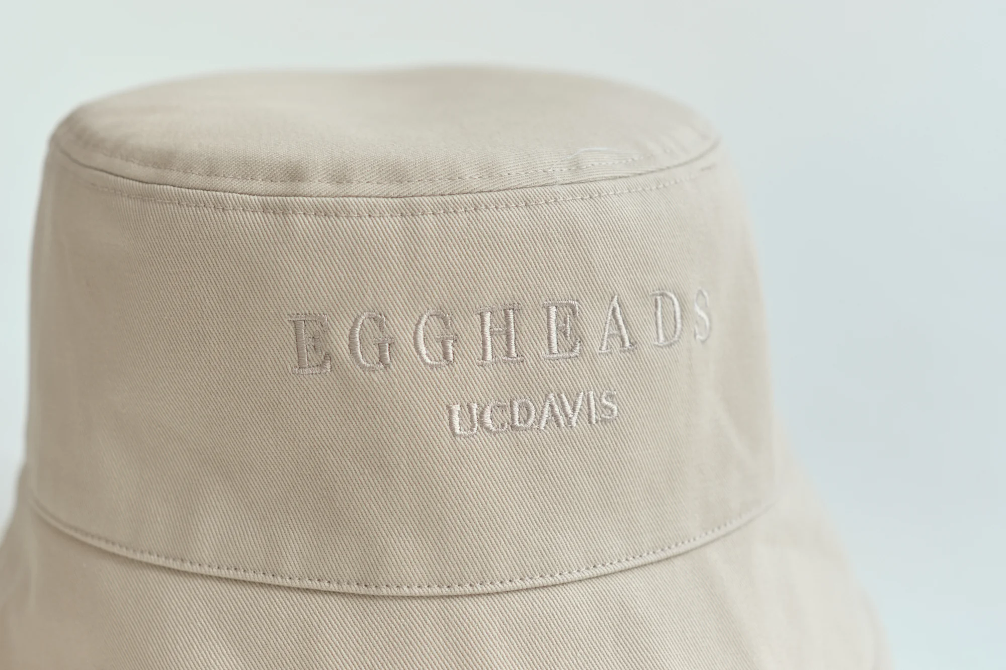 "Eggheads" Cotton Reversible Bucket Hat - White - Image 6